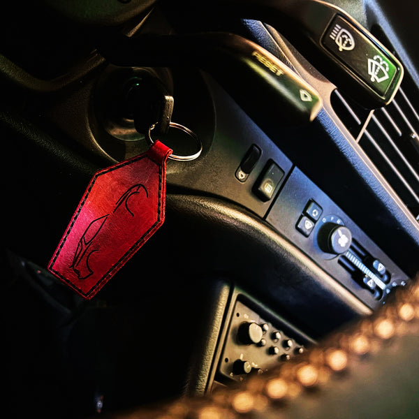 Porsche 944 Leather Key Ring